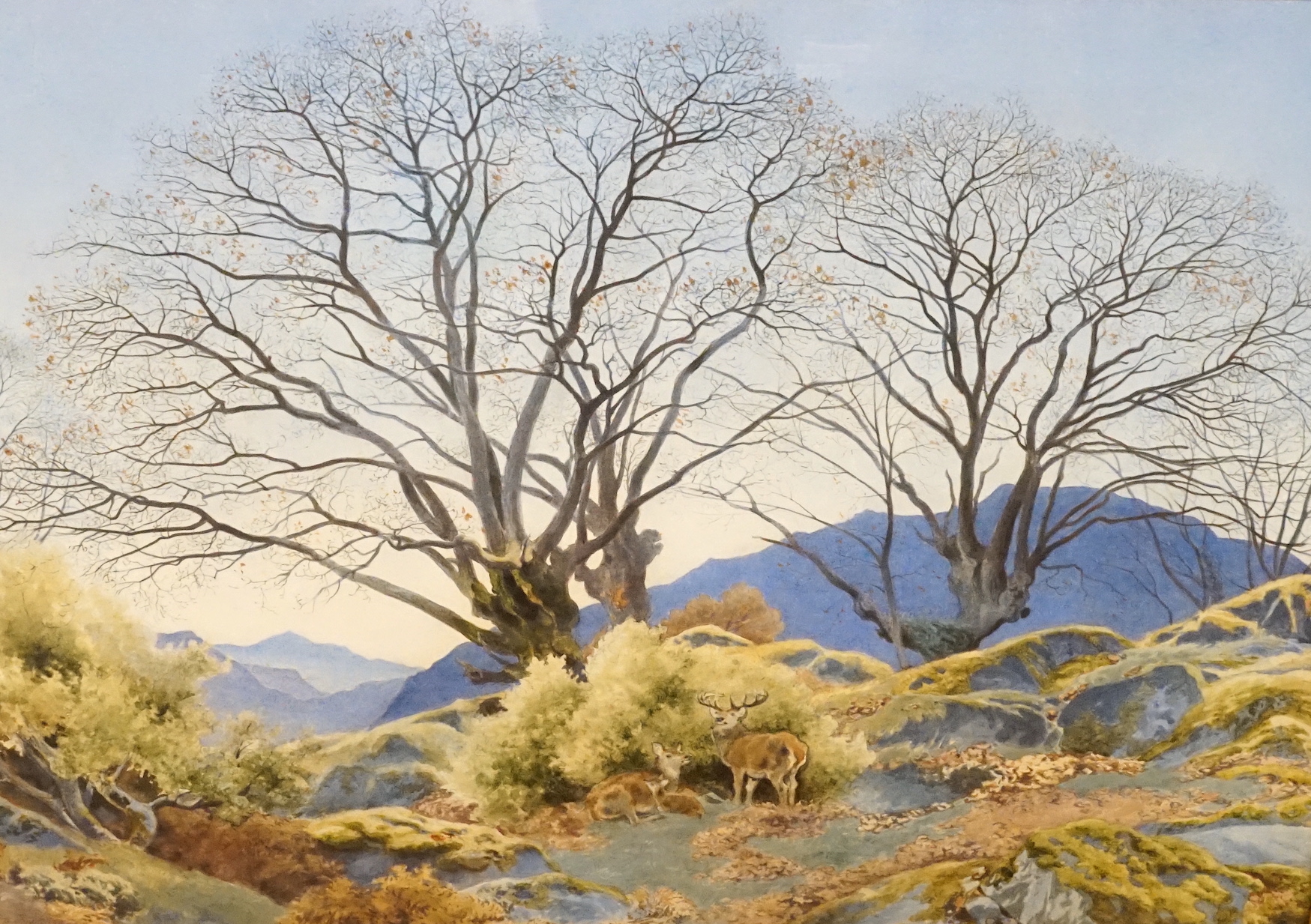 George Crozier (1846-1914), watercolour, 'In the Highlands', signed, 47 x 65cm
